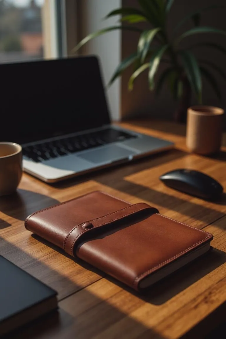 18. Leather Desk Accessories