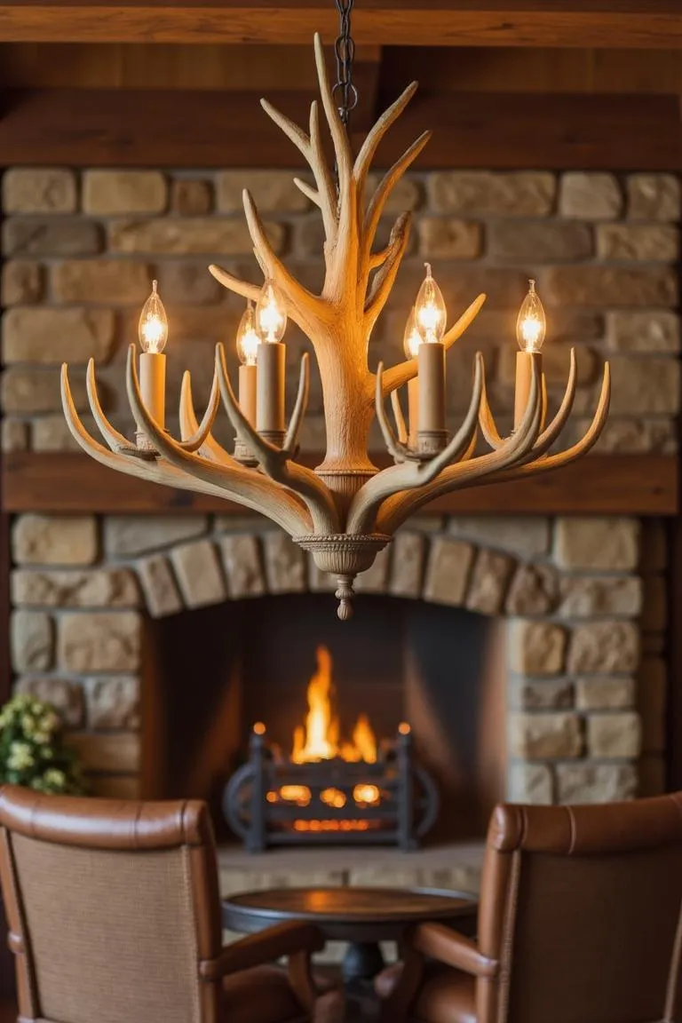 2. Antler Chandeliers