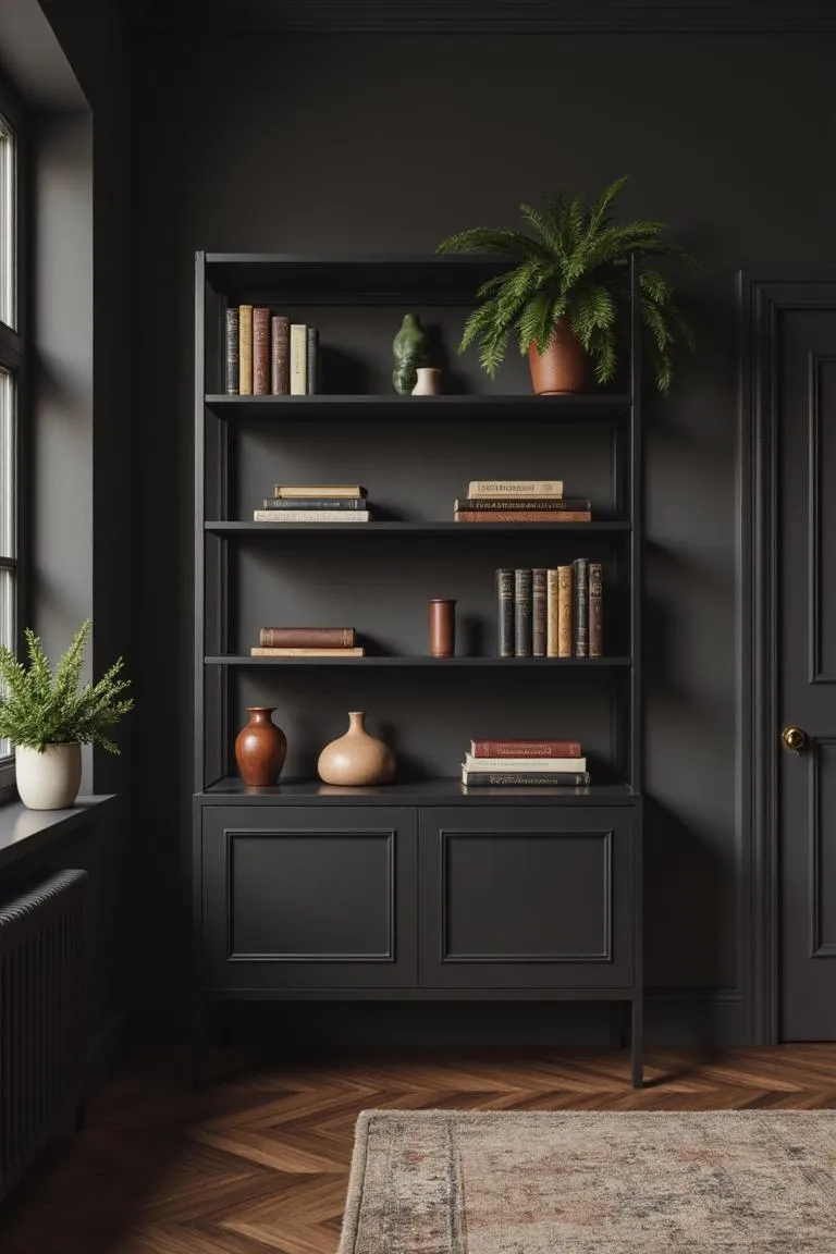 2. Black Steel Shelving