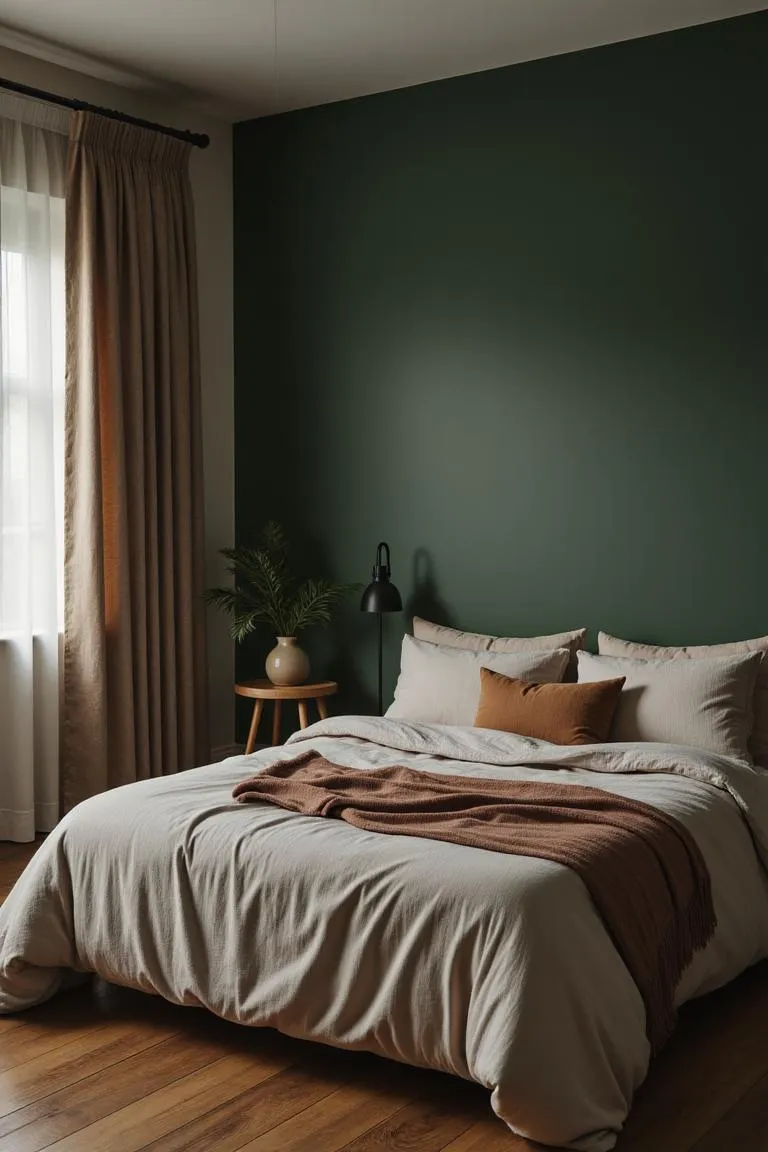 2. Forest Green Accent Wall