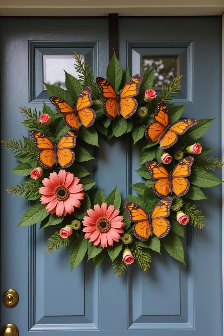 3. Butterfly Garden Wreath