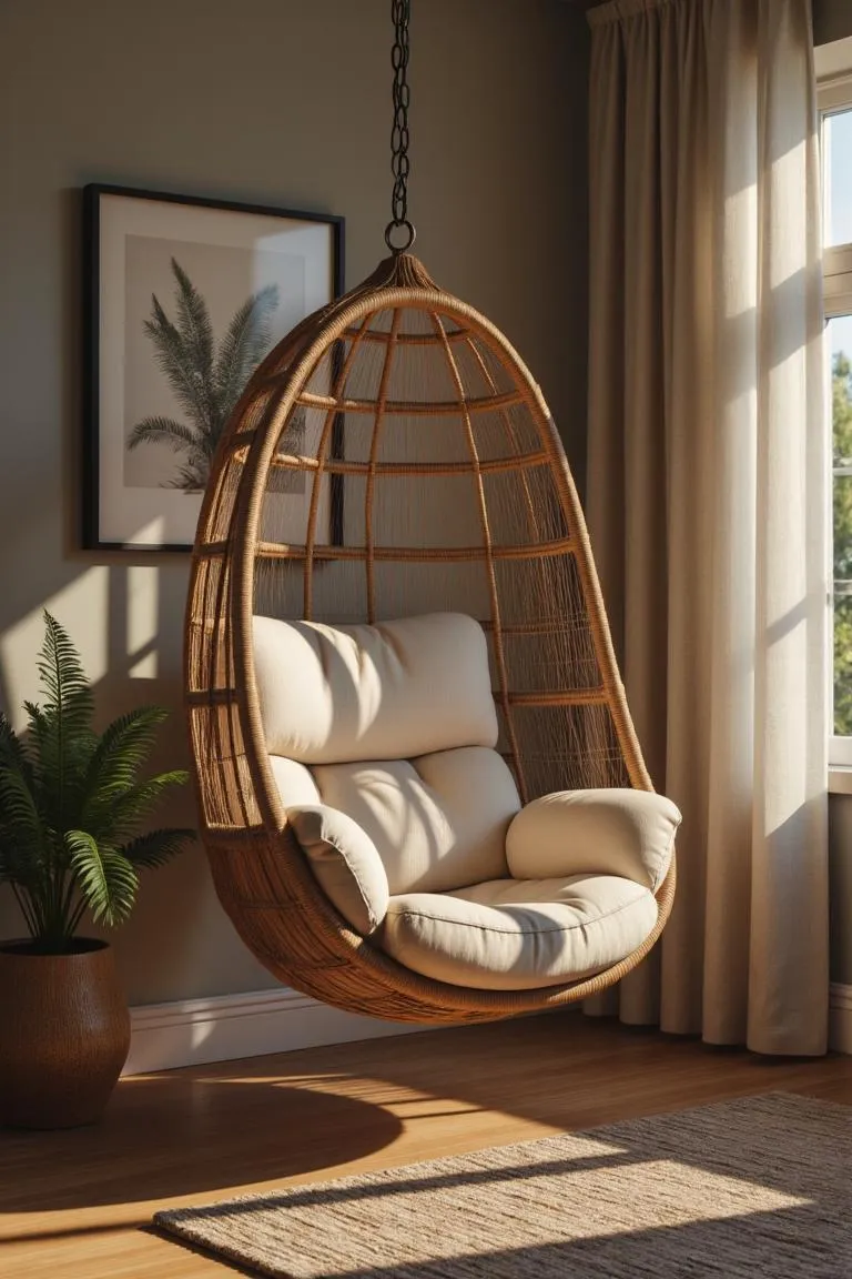 4. Hanging Chair Corner