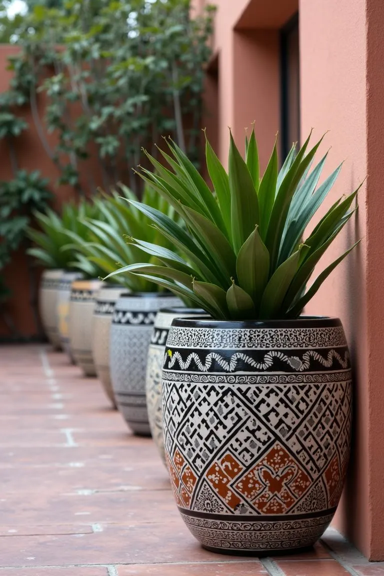 4. Painted Ceramic Planters