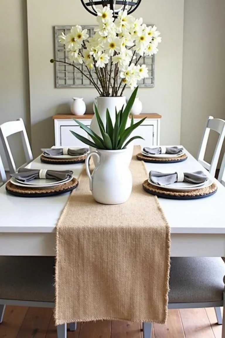 5. Burlap Table Runner