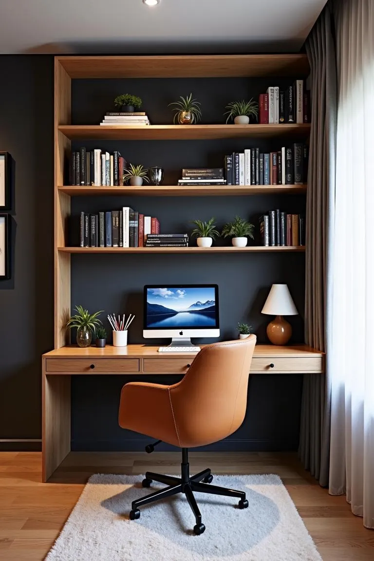 6. Built-in Bookshelf Office