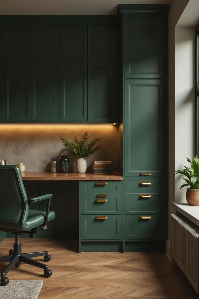 6. Dark Green Filing Cabinets