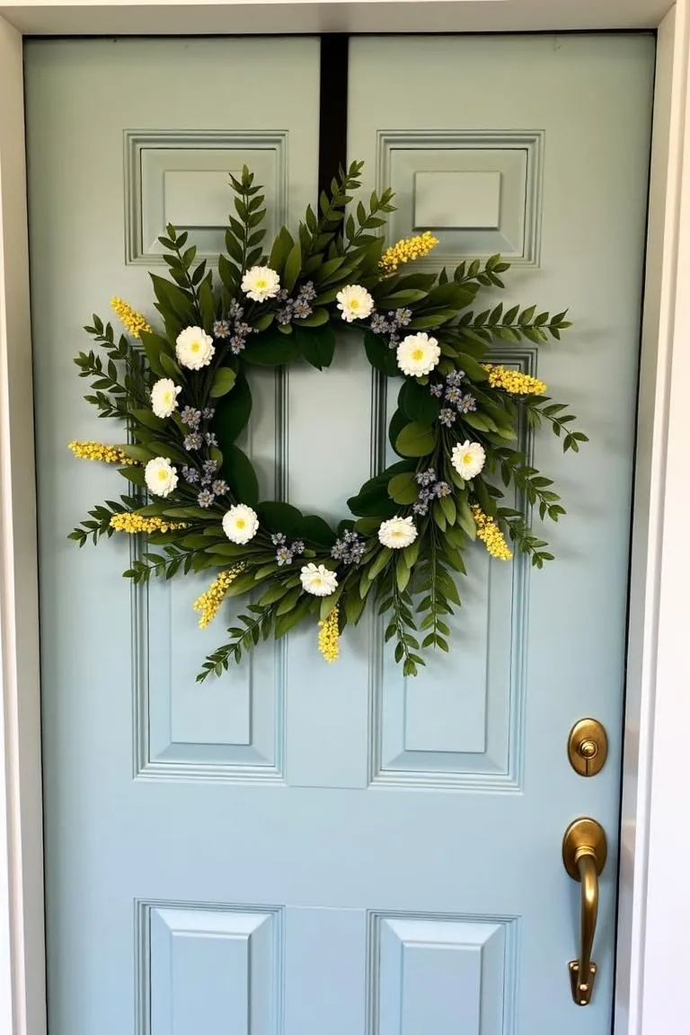 6. Spring Door Wreath