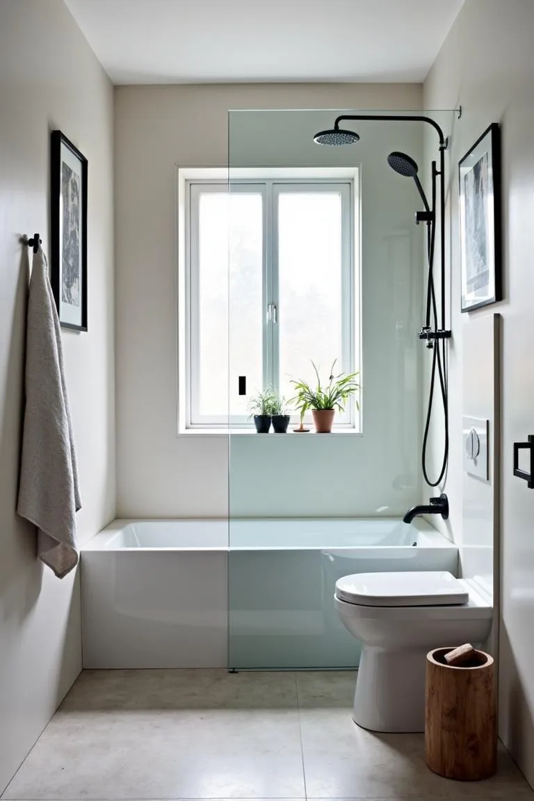 8. Industrial-Style Shower Screens