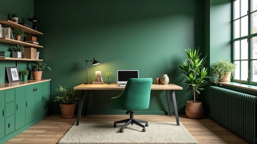 Moody Green Office Ideas