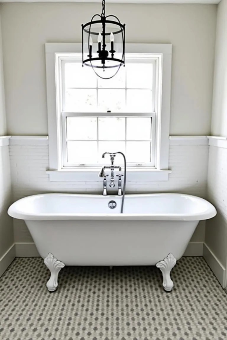 1. Clawfoot Tub with a Modern Twist