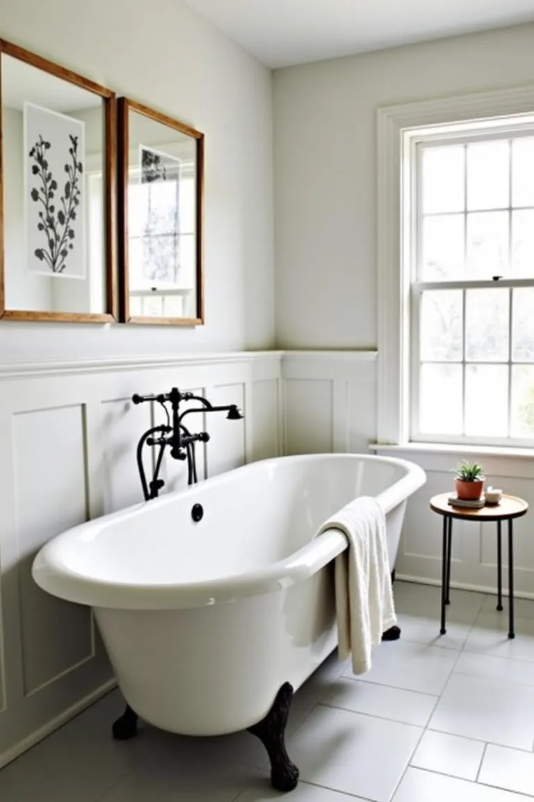 15. Modern Bathtub with Vintage-Inspired Legs