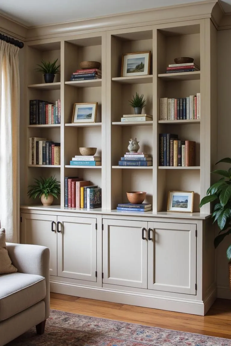 19. Wall-Mounted Cubby Bookshelf