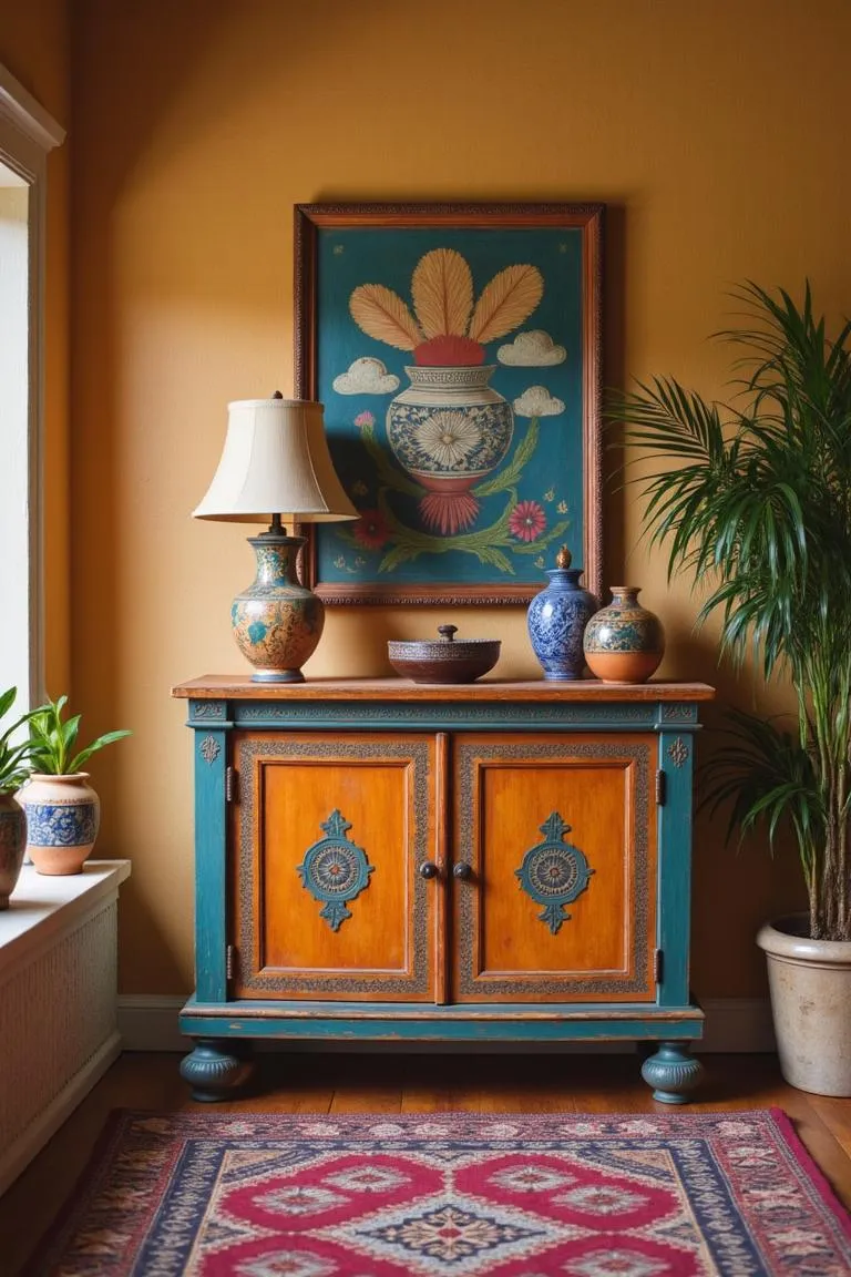 20. Incorporate Hand-Painted Furniture