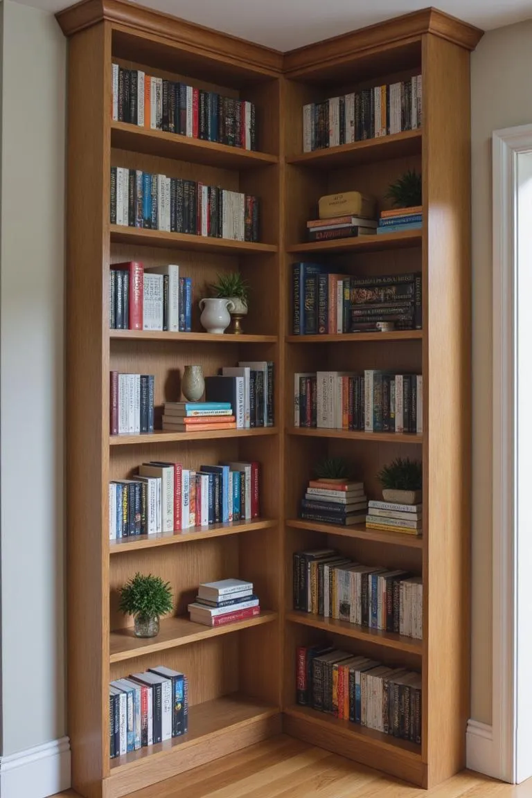 4. Corner Bookshelf