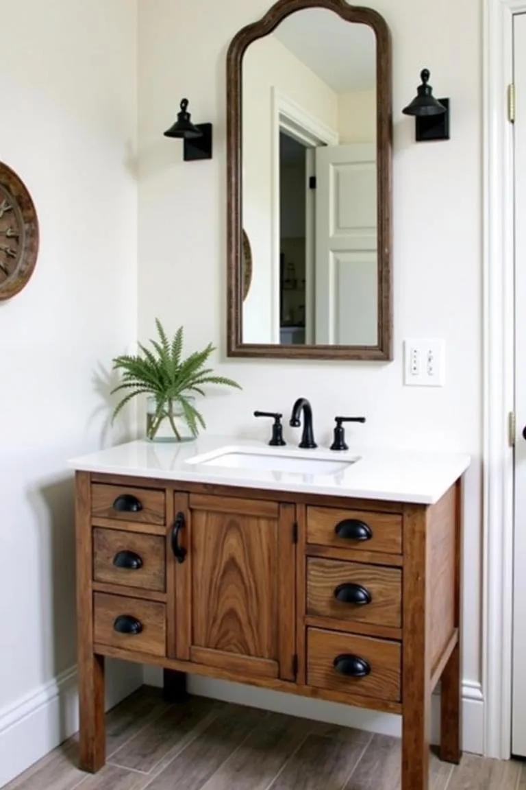 6. Reclaimed Wood Vanity