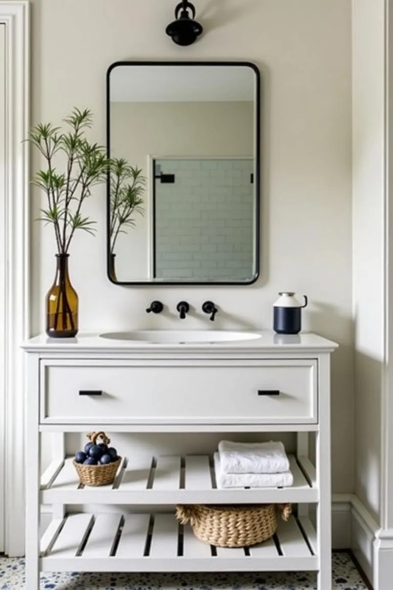 7. Industrial-Style Mirror