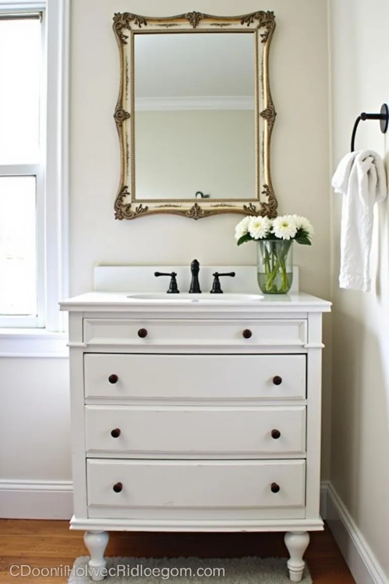 8. Repurposed Dresser Vanity