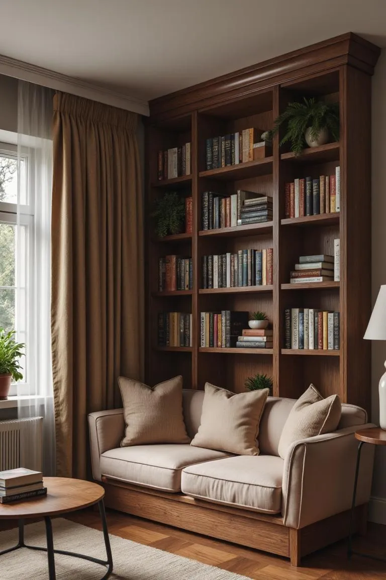 9. Bookshelf with a Reading Nook