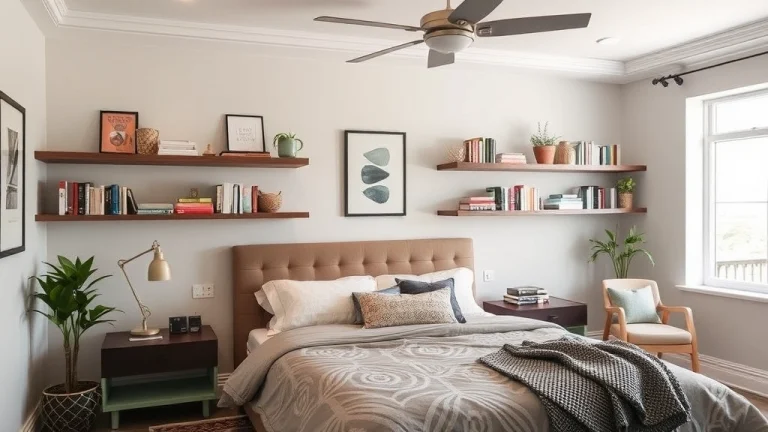 Floating Bookshelves Bedroom Ideas