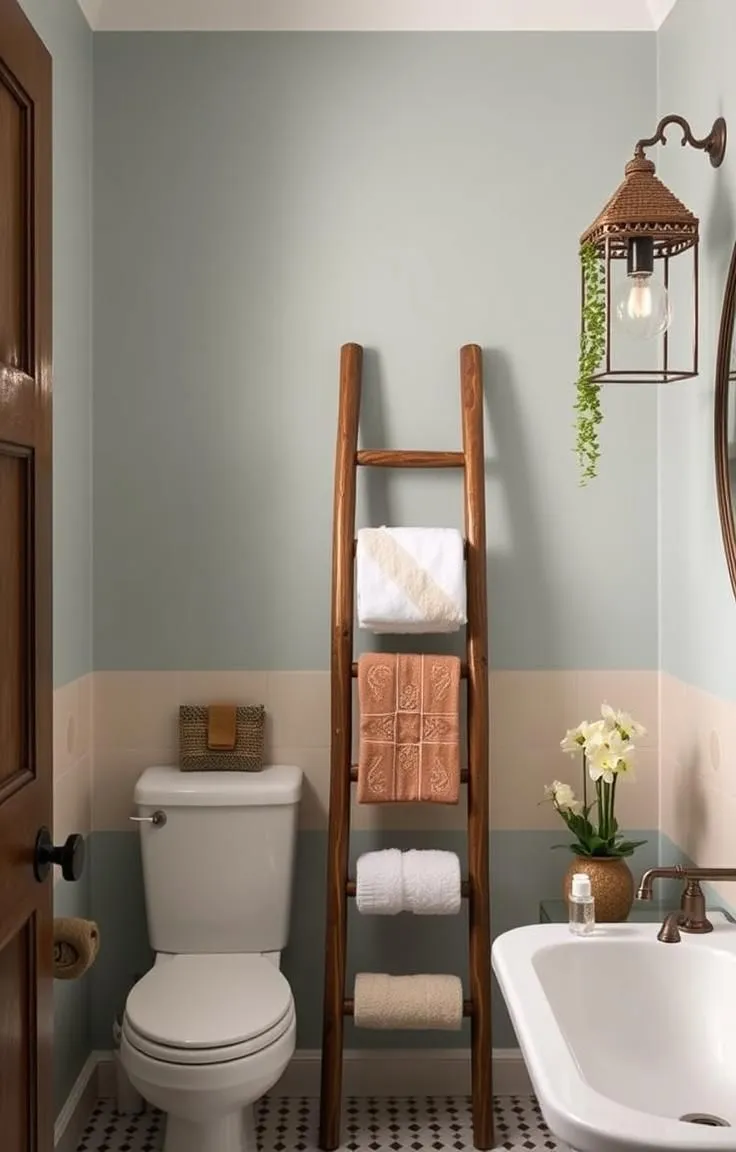 A Ladder for Towel Storage
