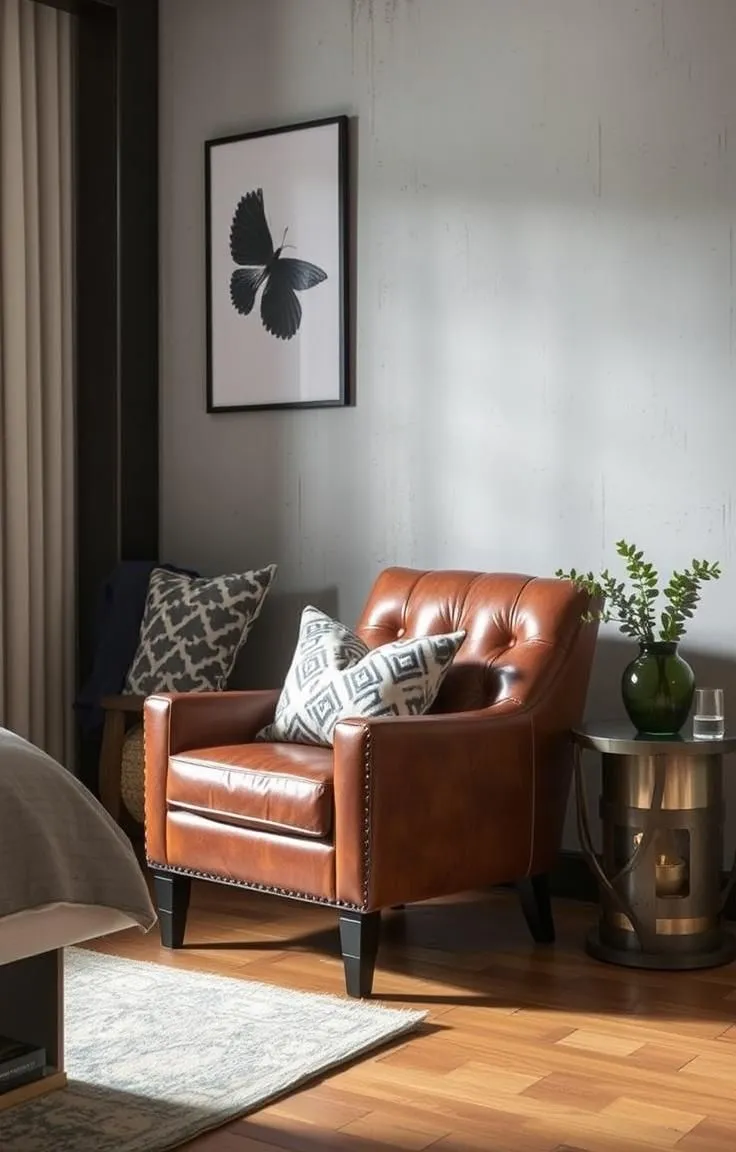 Choose a Distressed Leather Accent Chair