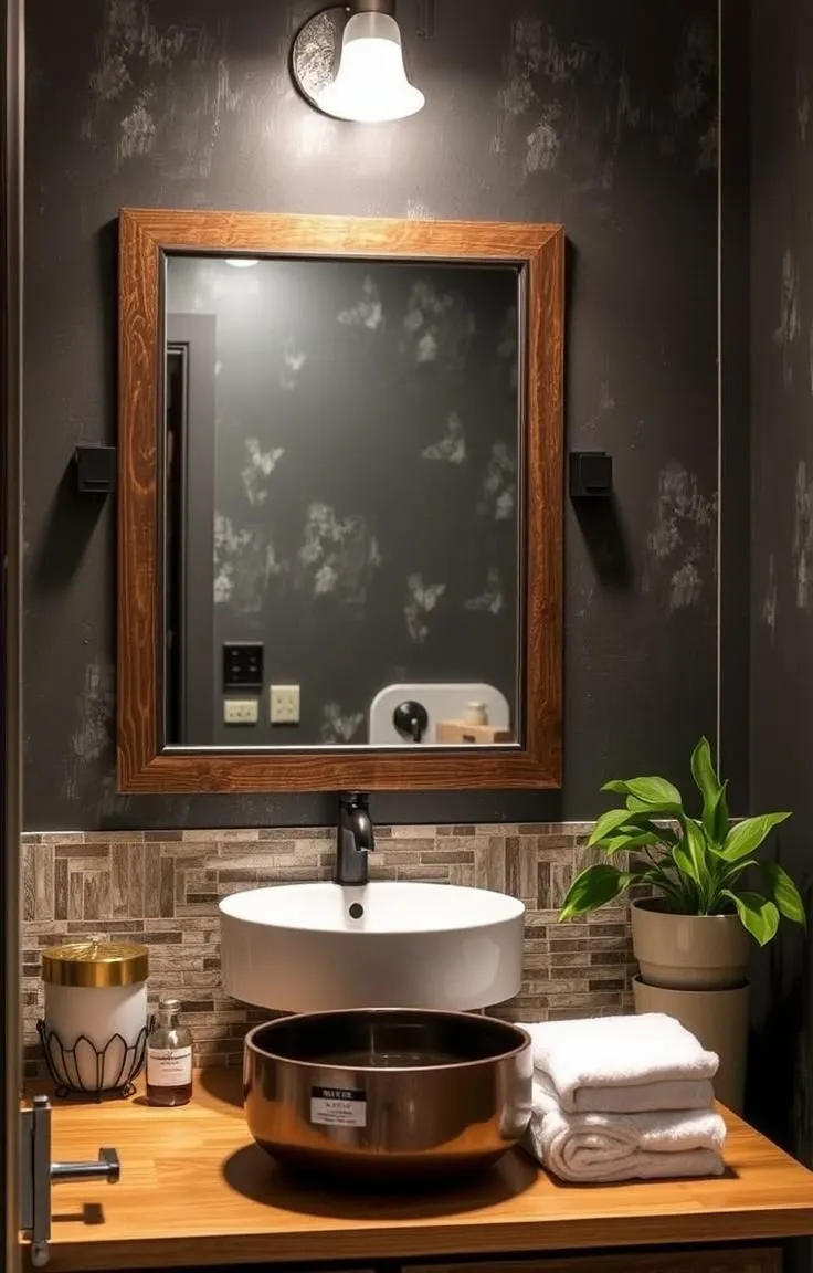 Find a Mirror with a Metal or Raw Wood Frame