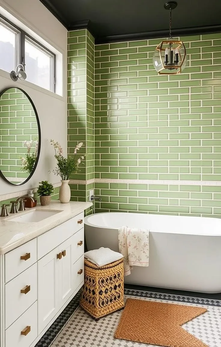 Go Bold with Avocado Green Tile