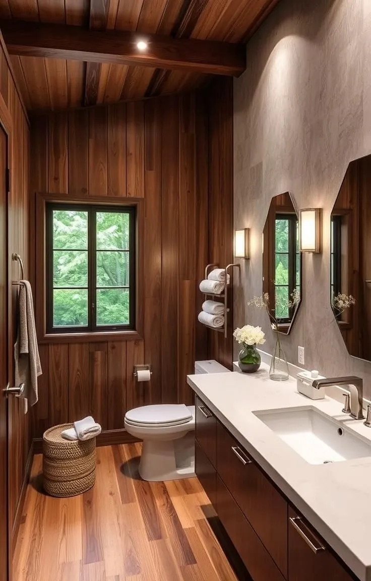 Incorporate Natural Wood Paneling