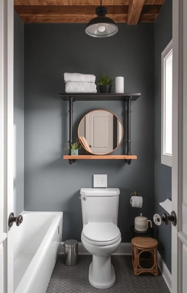 Install Exposed Pipe Shelving for Storage