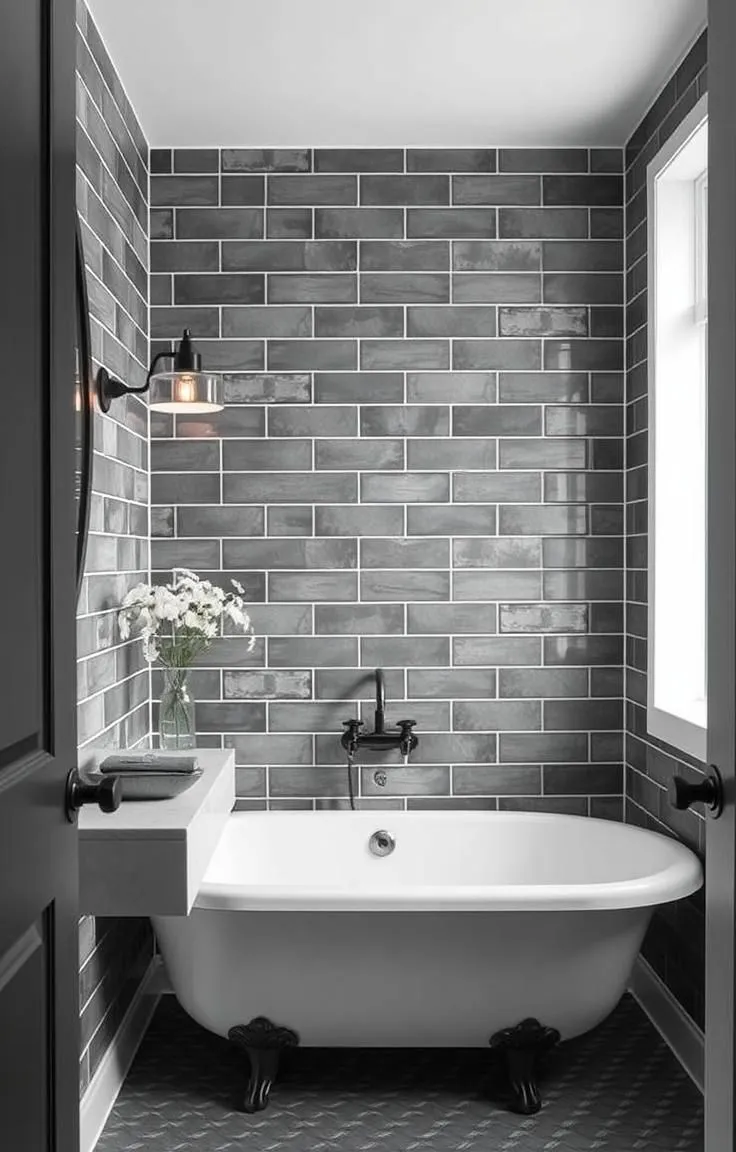 Try Subway Tiles with Dark Gray Grout