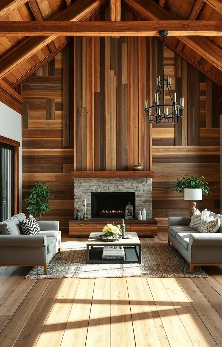 Use Reclaimed Wood for an Accent Wall